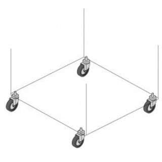 ITRack 309233, Rotelle, Grigio