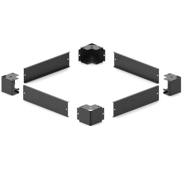 ITRack 309333, Zoccolo per scaffale, Nero
