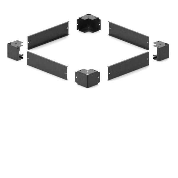 ITRack 309334, Zoccolo per scaffale, Nero