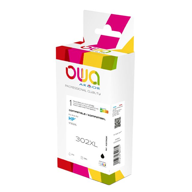 Armor - Cartuccia ink Compatibile per Hp 302XL - Nero - K20739OW - 20 ml