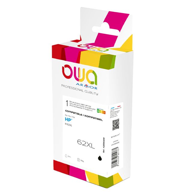 Armor - Cartuccia ink Compatibile per Hp 62XL- Nero - K20583OW - 20ml