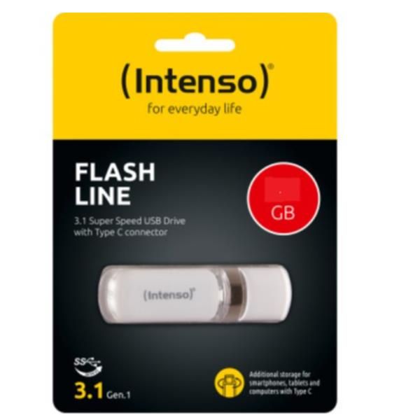 Intenso Flash - Chiavetta USB - 128 GB - USB-C 3.1 Gen 1 - bianco