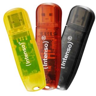 Intenso Rainbow Line - Chiavetta USB - 32 GB - USB 2.0 - nero, giallo, rosso (p…