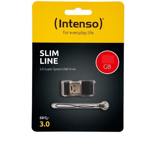 Intenso Slim Line - Chiavetta USB - 128 GB - USB 3.0 - nero