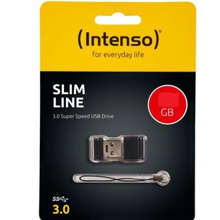 Intenso Slim Line - Chiavetta USB - 8 GB - USB 3.0 - nero