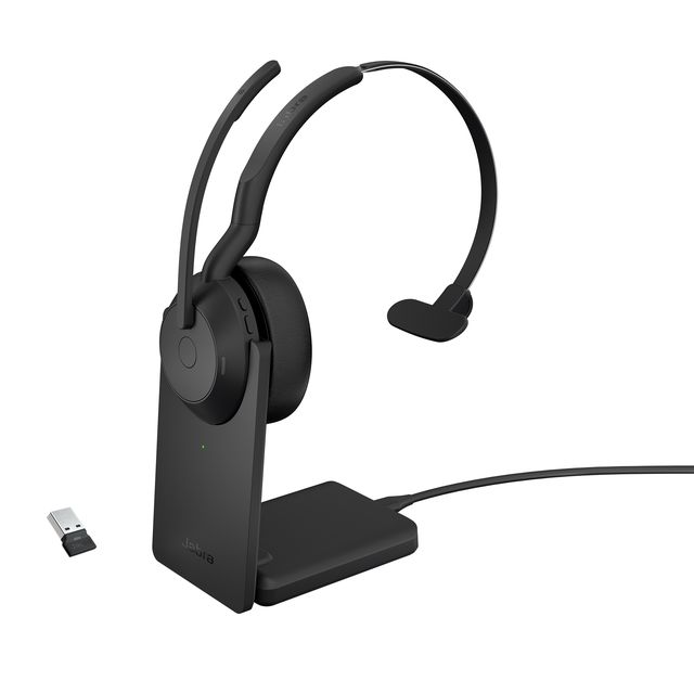 Jabra Evolve2 55 UC Mono - Cuffie con microfono - on-ear - Bluetooth - senza fi…