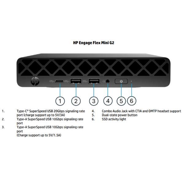 PC e Workstation Desktop - Sistema HP Engage Flex Mini G2 Retail