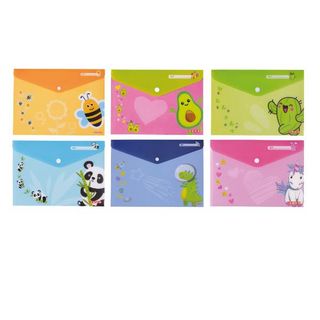 Busta c/bottone Fancy - PP - A5 (14,5 x 21 cm) - colori e fantasie assortiti - …