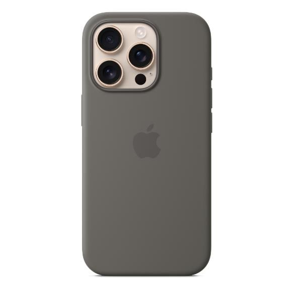 Apple - Cover per cellulare - compatibile MagSafe - silicone - Stone Grey - per…