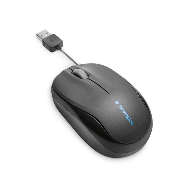 Kensington Pro Fit Retractable Mobile - Mouse - ottica - 3 pulsanti - cablato -…
