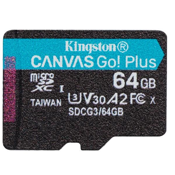 Kingston Canvas Go! Plus - Scheda di memoria flash - 64 GB - A2 / Video Class V…