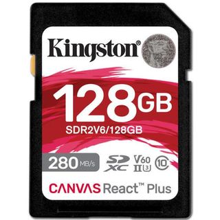 Kingston Canvas React Plus - Scheda di memoria flash - 128 GB - Video Class V60…