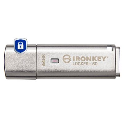 Kingston DataTraveler Locker+ - Chiavetta USB - crittografato - 64 GB - USB 3.2…