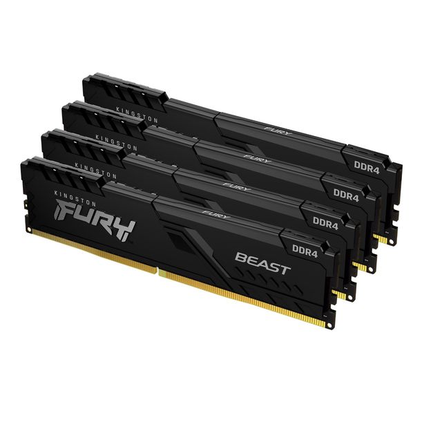 Kingston FURY Beast - DDR4 - kit - 32 GB: 4 x 8 GB - DIMM 288-PIN - 3200 MHz / …