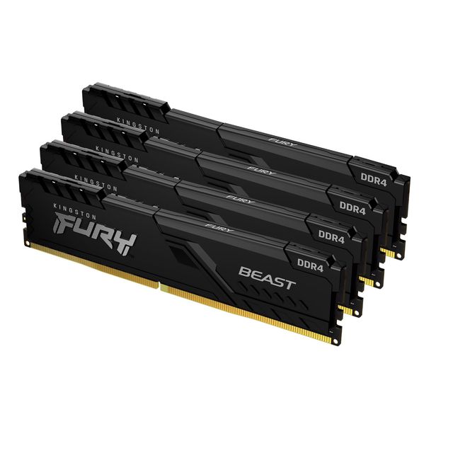 Kingston FURY Beast - DDR4 - kit - 64 GB: 4 x 16 GB - DIMM 288-PIN - 3200 MHz /…