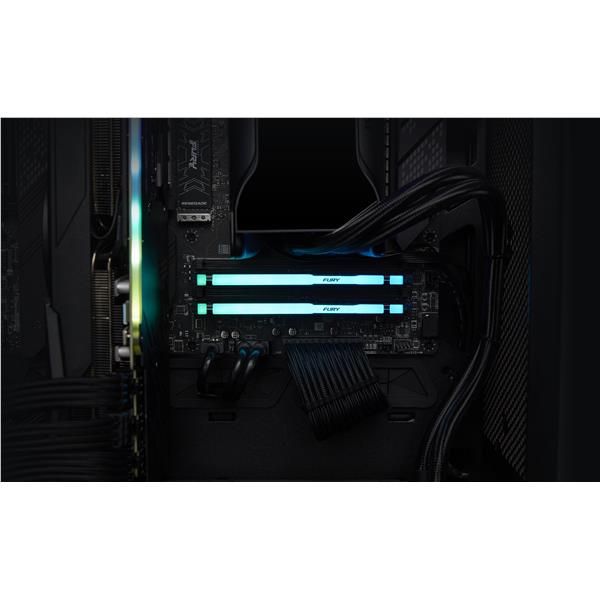 Kingston FURY Beast RGB - DDR5 - kit - 16 GB: 2 x 8 GB - DIMM 288-PIN - 6000 MH…