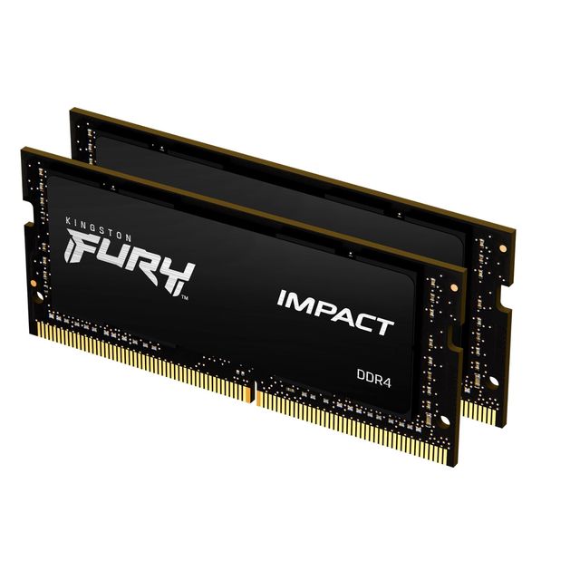 Kingston FURY Impact - DDR4 - kit - 64 GB: 2 x 32 GB - SO DIMM 260-pin - 3200 M…