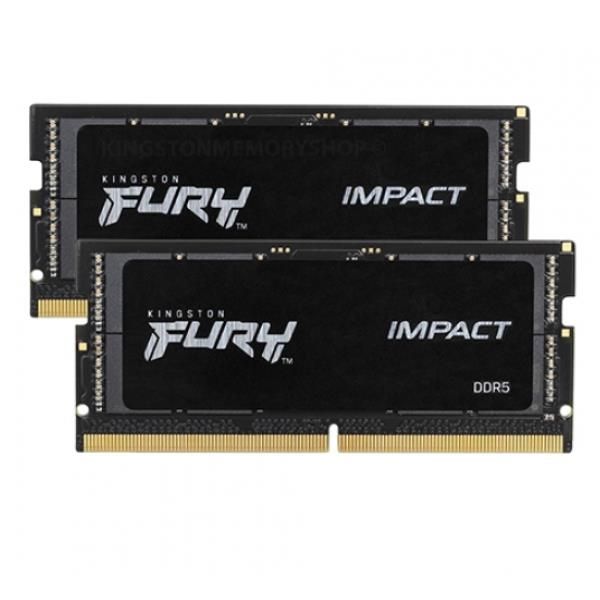 Kingston FURY Impact - DDR5 - kit - 32 GB: 2 x 16 GB - SO DIMM 262-pin - 6400 M…