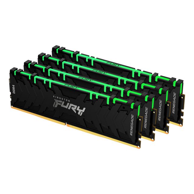 Kingston FURY Renegade RGB - DDR4 - kit - 32 GB: 4 x 8 GB - DIMM 288-PIN - 3200…