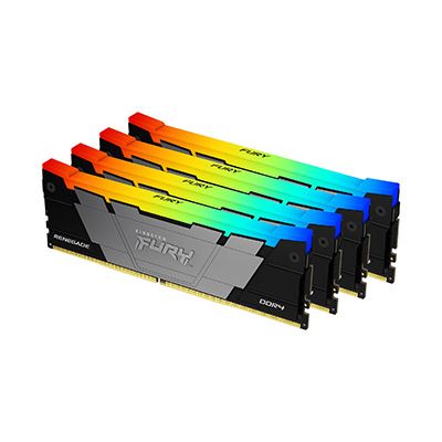 Kingston FURY Renegade RGB - DDR4 - kit - 32 GB: 4 x 8 GB - DIMM 288-PIN - 3200…