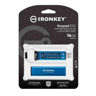 Kingston IronKey Keypad 200 - Chiavetta USB - crittografato - 16 GB - USB 3.2 G…