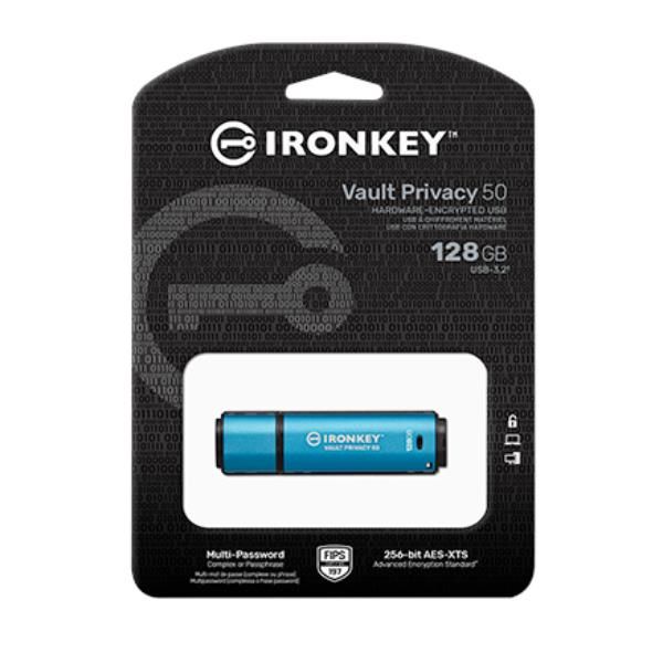 Kingston IronKey Vault Privacy 50 Series - Chiavetta USB - crittografato - 128 …
