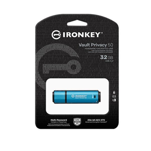Kingston IronKey Vault Privacy 50 Series - Chiavetta USB - crittografato - 32 G…