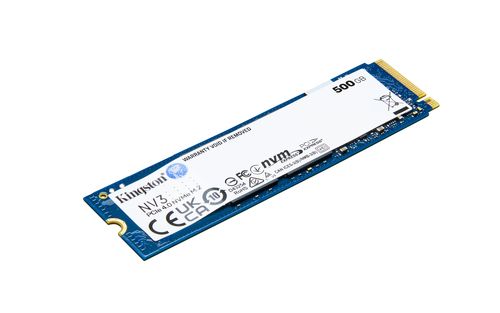 Kingston NV3 - SSD - 500 GB - interno - M.2 2280 - PCIe 4.0 x4 (NVMe)
