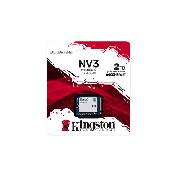 Kingston Technology 2000G NV3 M.2 2230 NVMe SSD, 2 TB, M.2, 6000 MB/s
