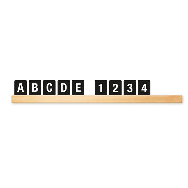 Kit Letter Shelf - mensola porta messaggi nera + 169 tessere (lettere e numeri)…