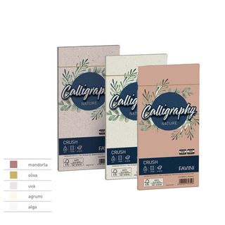 Busta Calligraphy Nature Crush - 110 x 220 mm - 100 gr - giallo agrumi - Favini…