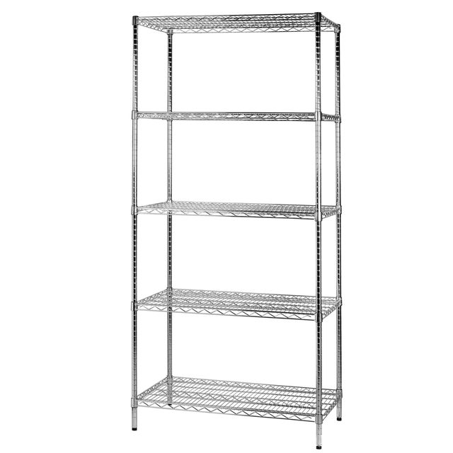 Kit scaffale Archimede - 5 ripiani - 60 x 90 x 200 cm - acciaio cromato - Seren…