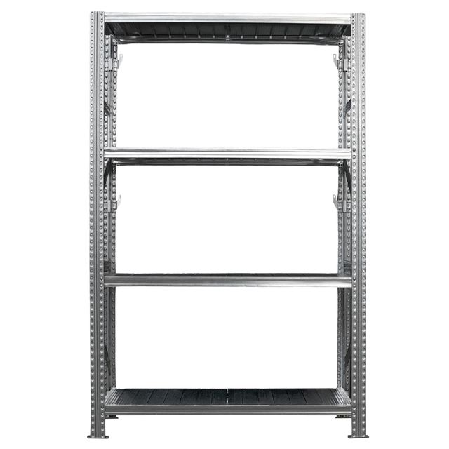 Kit scaffale industriale - 4 ripiani - 120 x 50 x 200 cm - acciaio - Tecnotelai