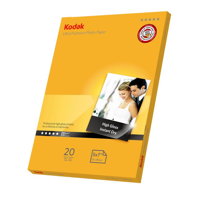 Kodak - Carta fotografica Ultra Premium Gloss - 13 x 18 cm - 280 gr - 20 fogli …