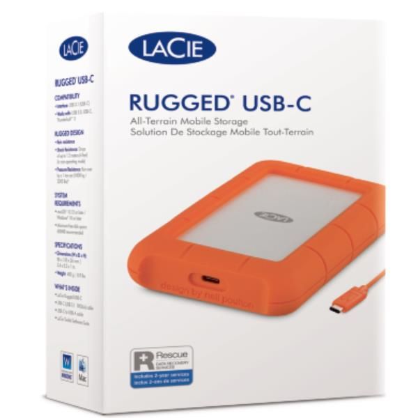 LaCie Rugged USB-C - HDD - 4 TB - esterno (portatile) - USB 3.1 Gen 1 (USB-C co…