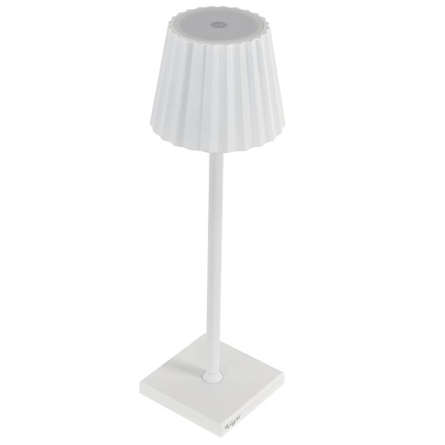 Lampada da tavolo - a led - 10 x 10 x 38 cm - alluminio/pmma - bianco - King Co…