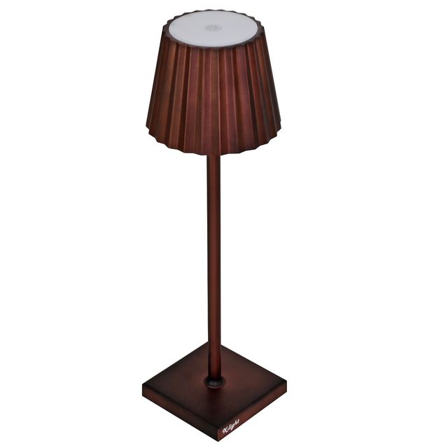 Lampada da tavolo - a led - 10 x 10 x 38 cm - alluminio/pmma - ruggine - King C…