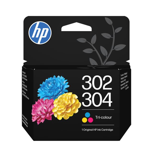 HP Cartuccia di inchiostro in tricromia originale 302/304, Resa standard, Ciano…