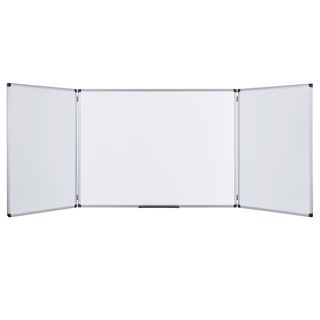 Lavagna magnetica Maya Trio - 90 x 240 cm (aperta) - bianco - Bi-Office