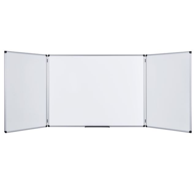Lavagna magnetica Maya Trio - 90 x 240 cm (aperta) - bianco - Bi-Office