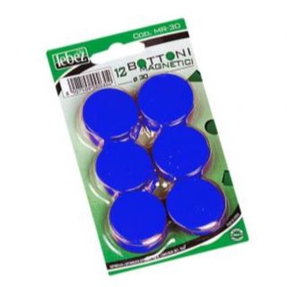 Lebez - Calamita - 3 cm di diametro - blu (pacchetto di 12)