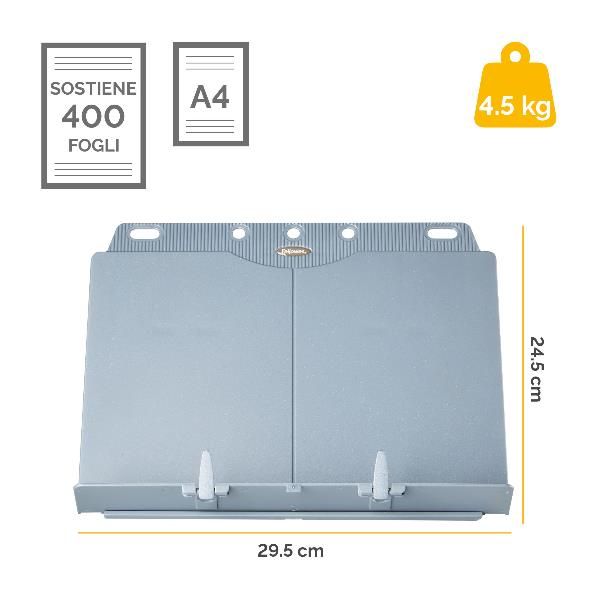 Leggio Booklift - formato A4 - silver - Fellowes