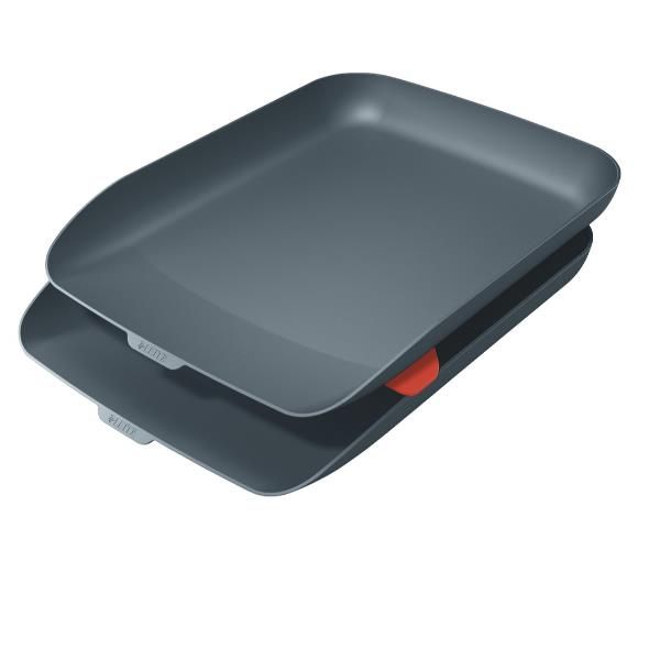 Leitz Cosy - Vassoio per lettere - per A4, C4 - grigio velluto (pacchetto di 2)