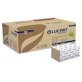 Asciugamani piegati a V EcoNatural - 2 veli - 19,5 gr - goffratura corda - 21 x…