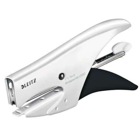 Leitz WOW 5547 - Graffatrice - 15 fogli / 1.5 mm - No.8, 6/4 - metallo - bianco