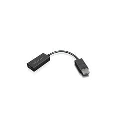 Lenovo - Adattatore video - DisplayPort maschio a HDMI femmina - 22.5 cm - nero…