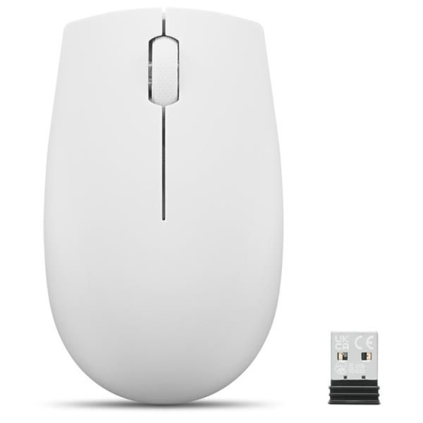 Lenovo Mouse wireless 300 compatto (Grigio Cloud), Ambidestro, Ottico, RF Wirel…