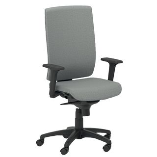 Poltrona semidirezionale Kind KIAT - con braccioli regolabili - grigio chiaro -…