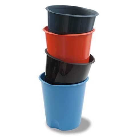 Leonardi - Cestino della spazzatura - ovale - 16.5 L - polipropilene (PP) - nero