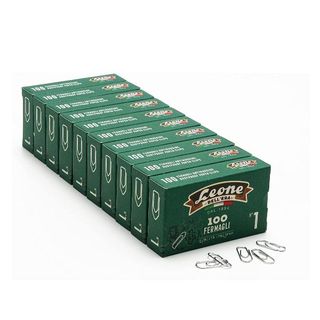 Leone Dell'Era Fermagli zincati N1 Confezione da 10 scatole x100 fermagli ciasc…